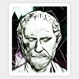 Megasthenes Black and White Portrait | Megasthenes Artwork 3 Sticker